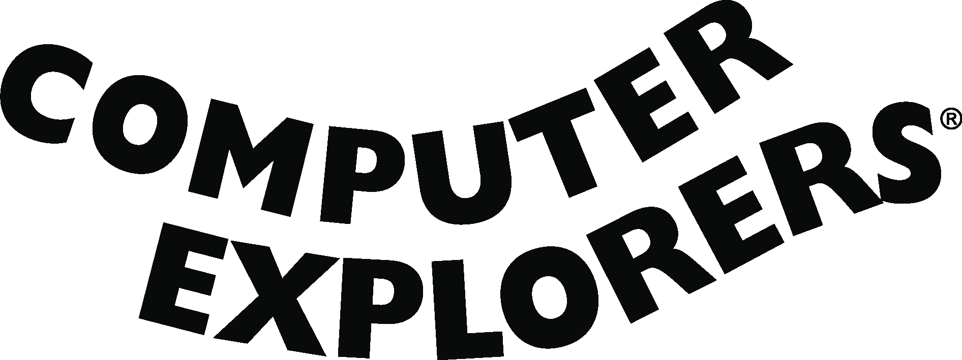 Computer Explorers Black Logo Vector Logo